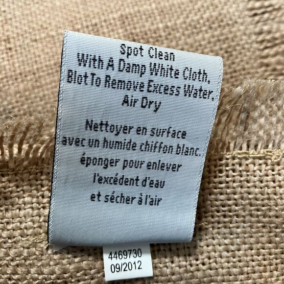 Pottery Barn Table Runner 22‎ x 108 Kenaf Jute Hemp Tan Classic Spring Summer - Picture 3 of 6